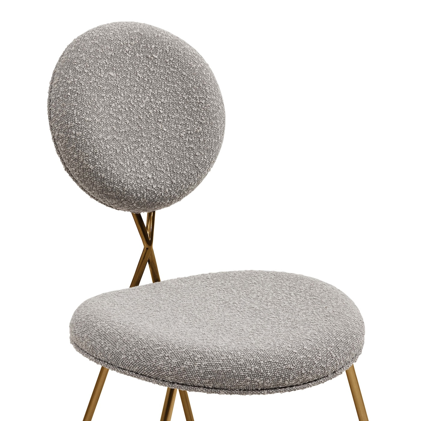 Jonathan Adler Bouclé-Esszimmerstuhl Caprice | Olympus Grey