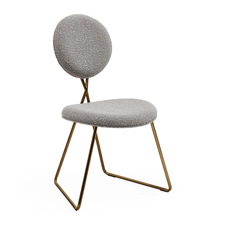 Jonathan Adler Bouclé-Esszimmerstuhl Caprice | Olympus Grey