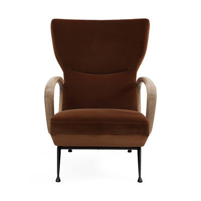 Jonathan Adler Samt Ohrensessel & Lounge-Chair Gainsbourg | Varese Cognac