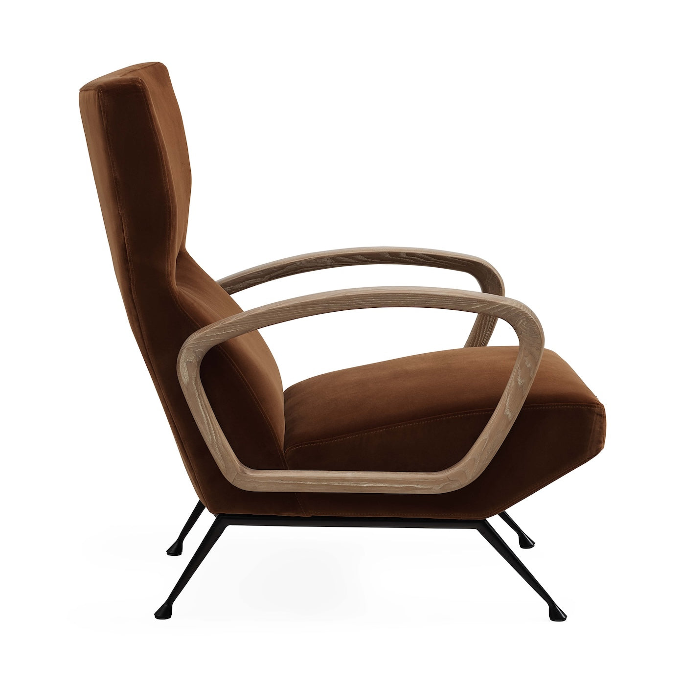 Jonathan Adler Samt Ohrensessel & Lounge-Chair Gainsbourg | Varese Cognac