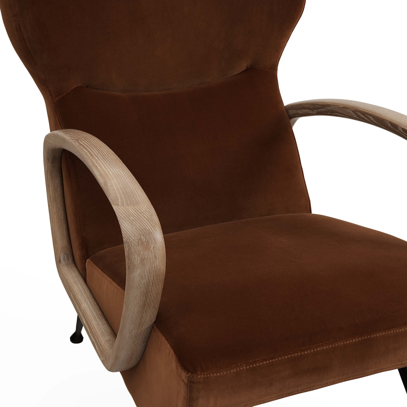 Jonathan Adler Samt Ohrensessel & Lounge-Chair Gainsbourg | Varese Cognac