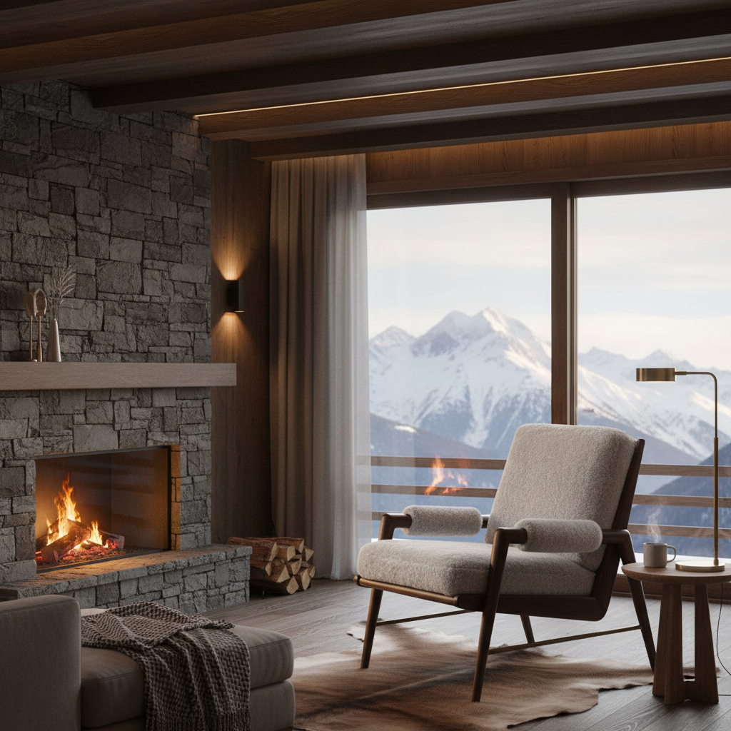 Jonathan Adler Lounge Sessel Big Sur | Shearling Taupe