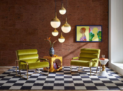 Jonathan Adler Teppich Checkerboard Large Scale Flatweave | Schwarz