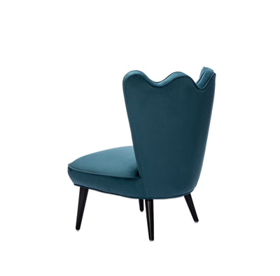 Jonathan Adler Sessel & Slipper Chair Ripple | Firenze Teal