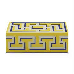 Jonathan Adler Labyrinth Lacquer Aufbewahrungsbox mit Deckel | Small