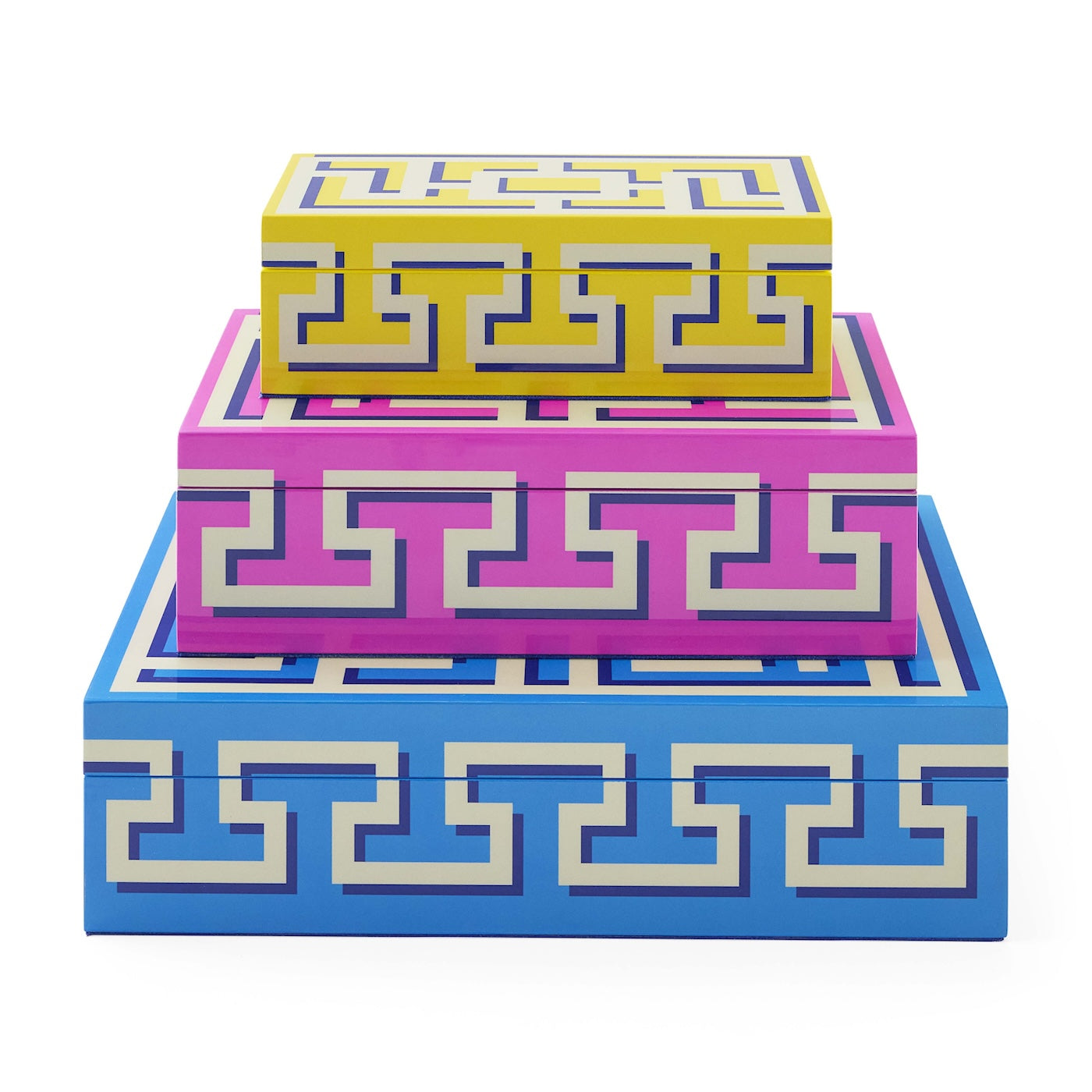 Jonathan Adler Labyrinth Lacquer Aufbewahrungsbox mit Deckel |  Small