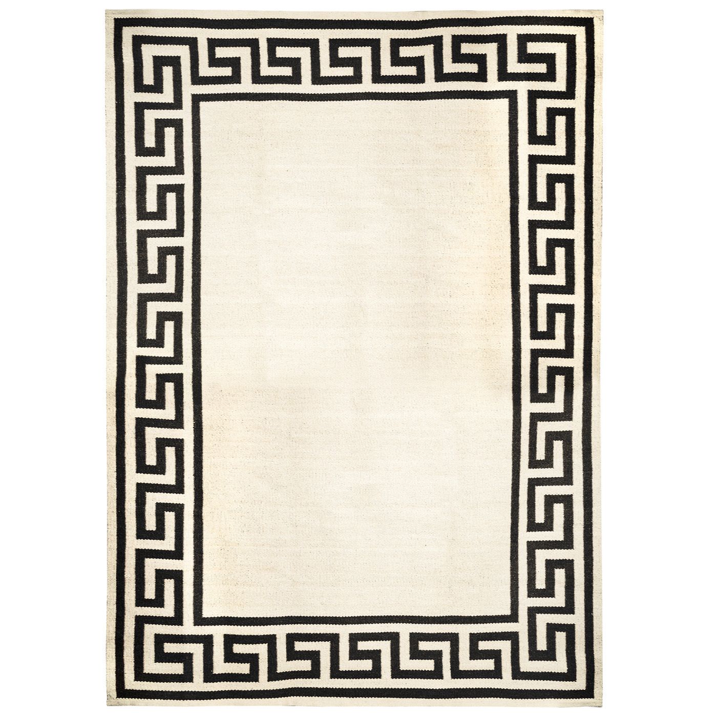 Jonathan Adler wendbarer Teppich Greek Key | Schwarz