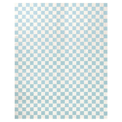 Jonathan Adler Tapis Checkerboard Small Scale Flatweave | Bleu Clair