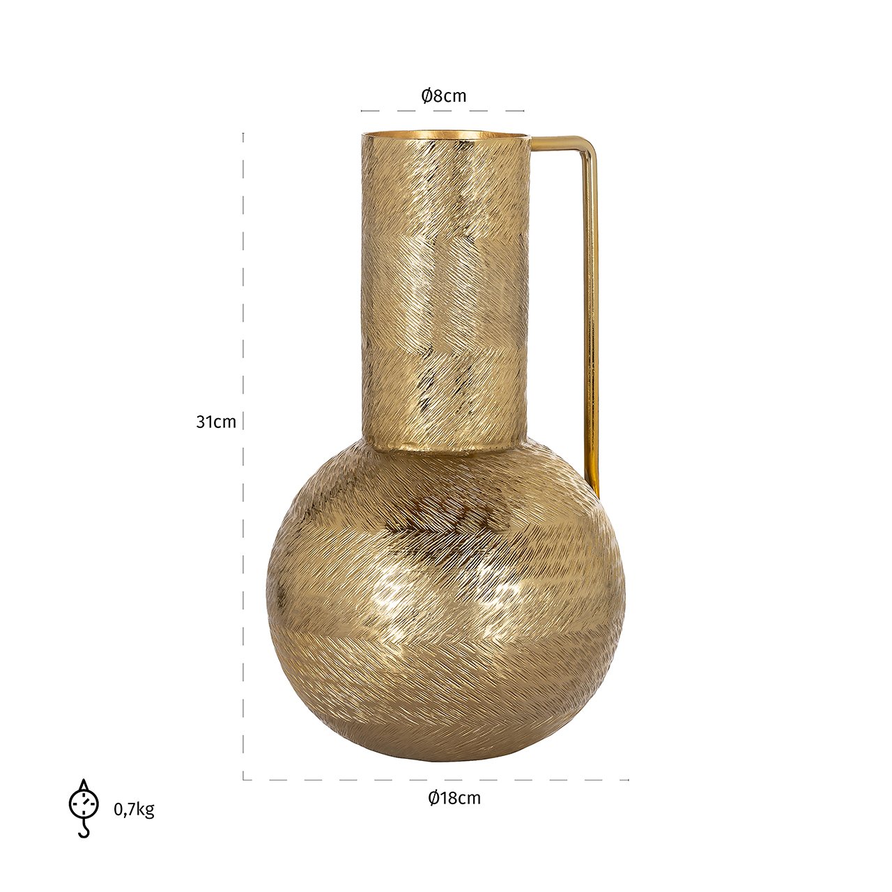 Richmond Interiors Vase Leia | klein | Gold