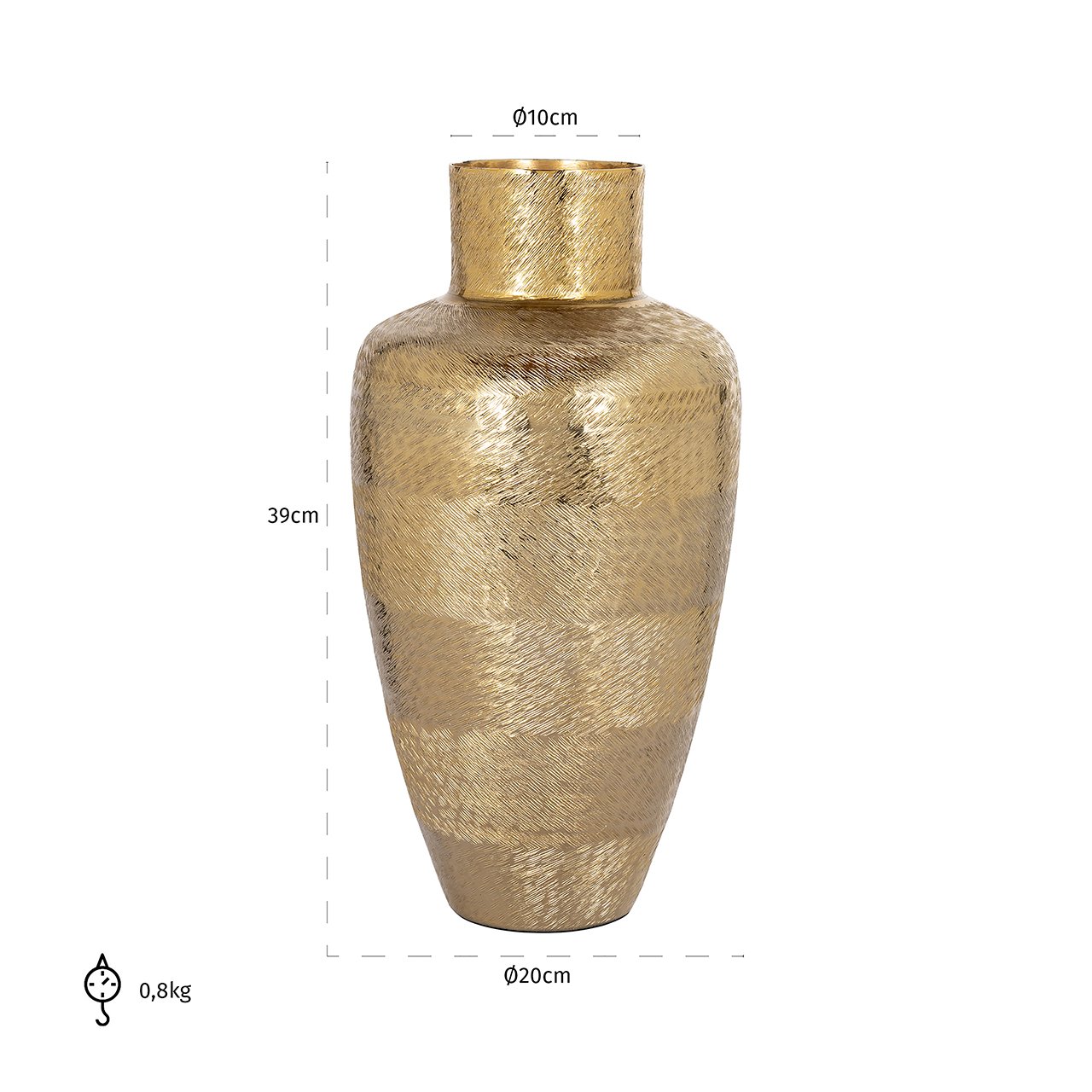 Richmond Interiors Vase Joah | groß | Gold