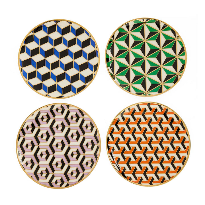 Jonathan Adler Canapé Dessertteller Set Versailles | 4-teilig