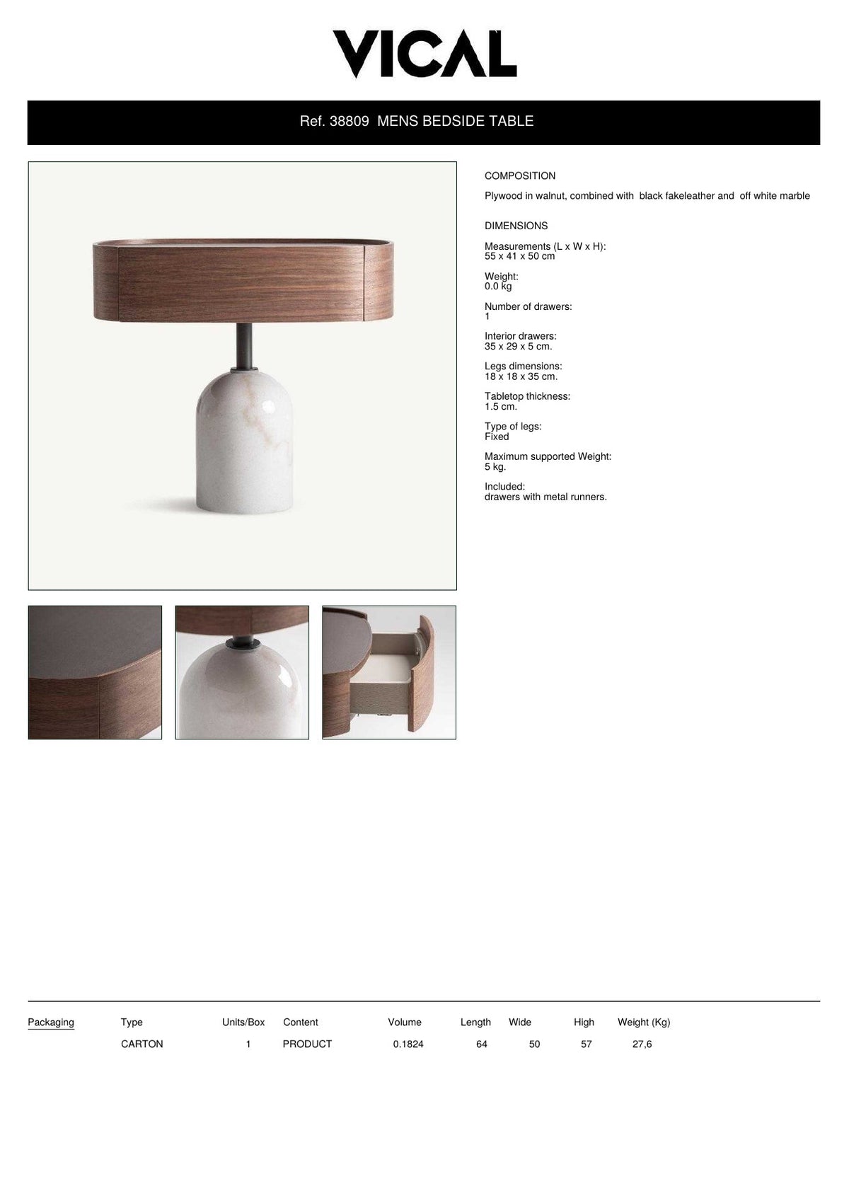 Vical Factsheet 38809 Mens