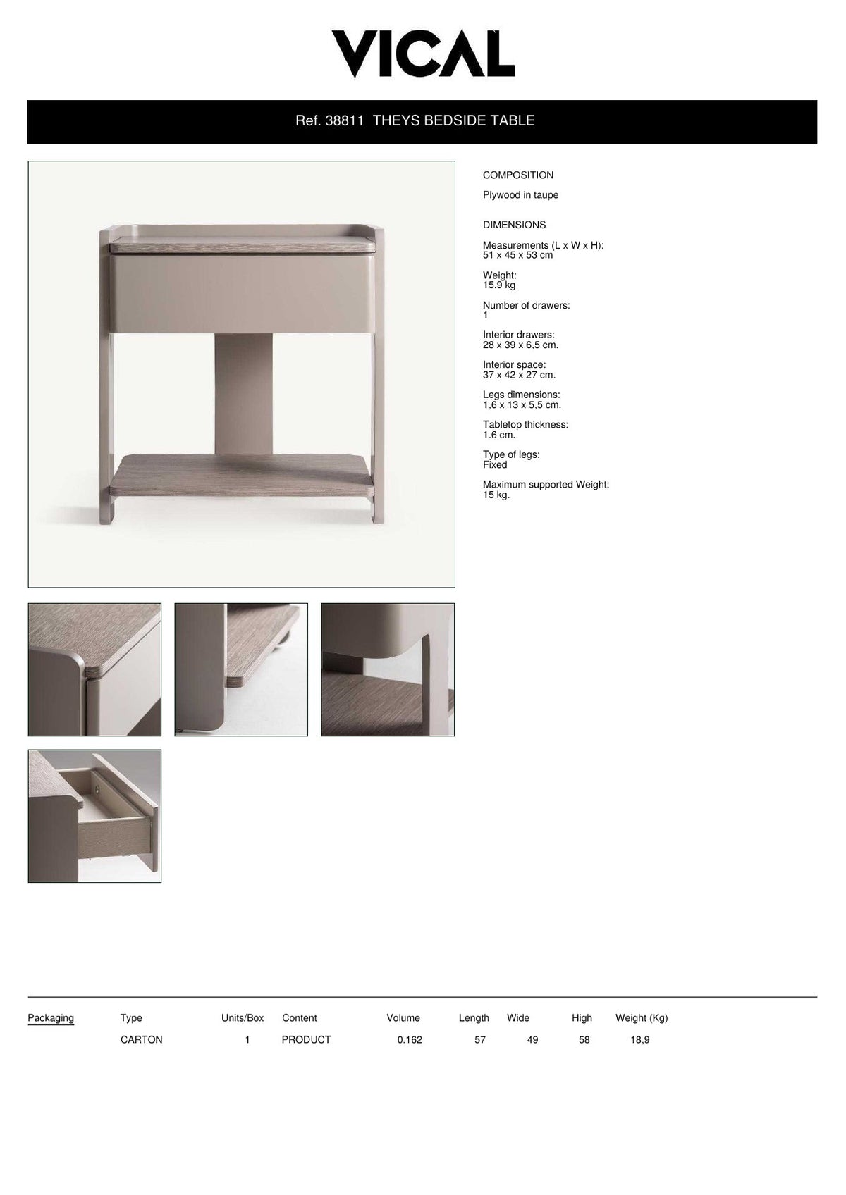 Vical Factsheet 38811 Theys Taupe