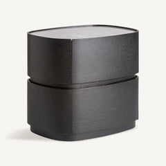 Vical Table De Nuit En Bois Isola Avec Plateau En Céramique Et Tiroirs