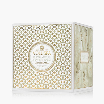 Voluspa 3-Docht Duftkerze Eucalyptus & White Sage | Luxe Jar