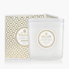 Voluspa 3-Docht Duftkerze Eucalyptus & White Sage | Luxe Jar