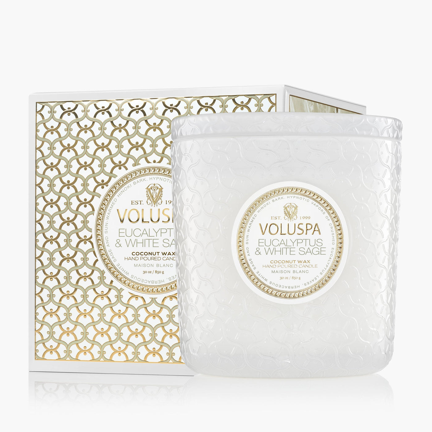 Voluspa 3-Docht Duftkerze Eucalyptus & White Sage | Luxe Jar
