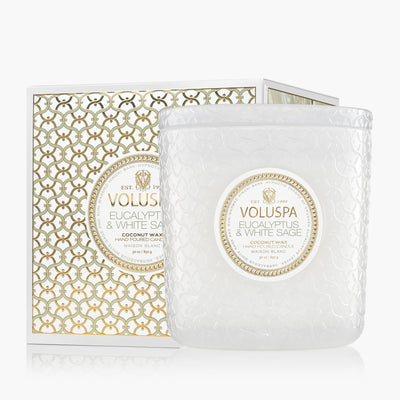 Voluspa 3-Docht Duftkerze Eucalyptus & White Sage | Luxe Jar