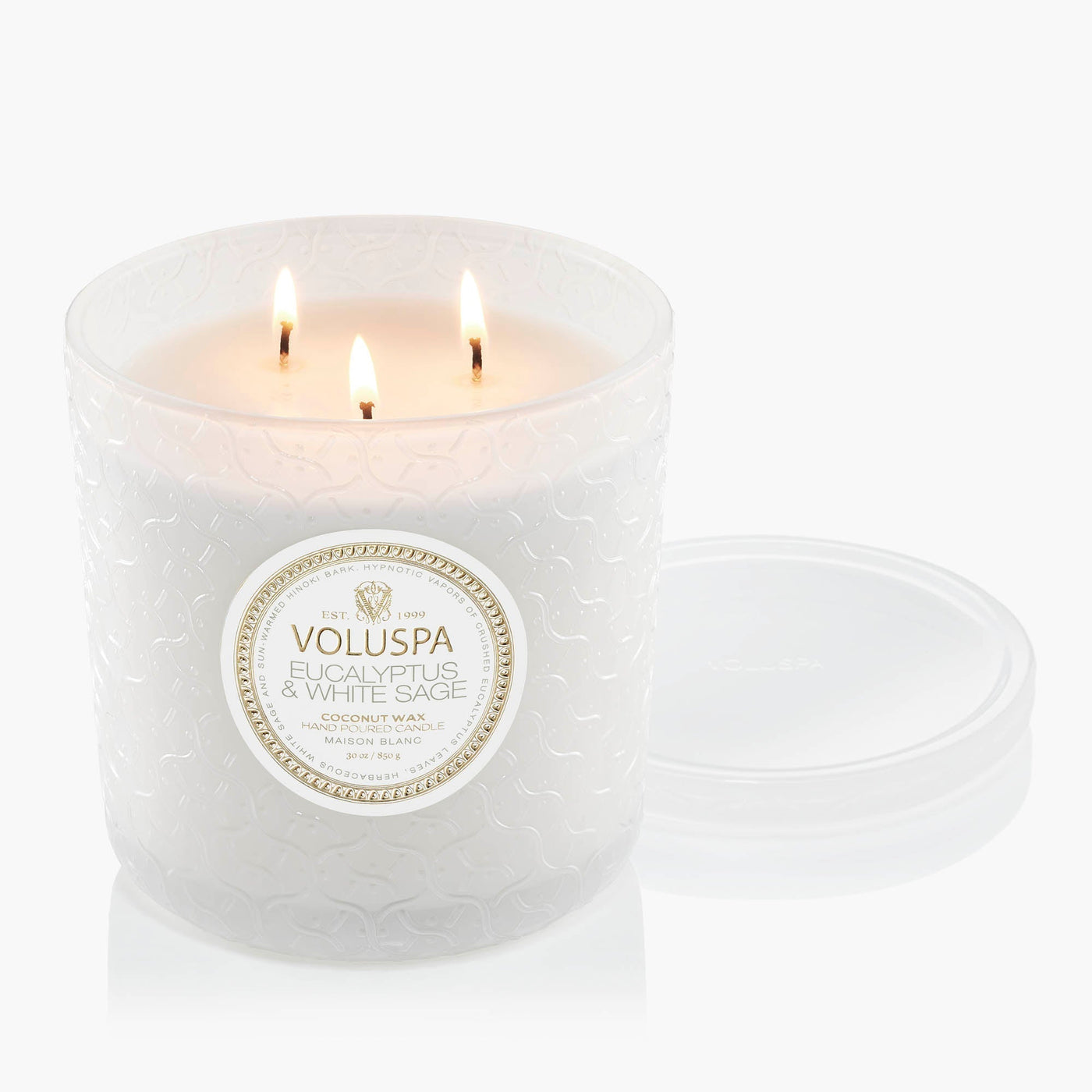 Voluspa 3-Docht Duftkerze Eucalyptus & White Sage | Luxe Jar