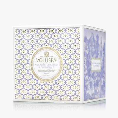 Voluspa 3-Docht Duftkerze Mountain Lavender & Chamomile | Luxe Jar