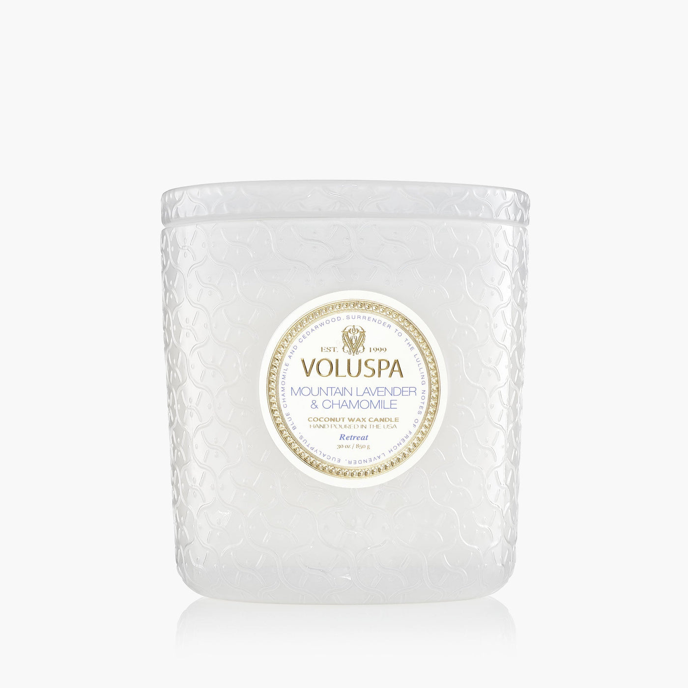 Voluspa 3-Docht Duftkerze Mountain Lavender & Chamomile | Luxe Jar