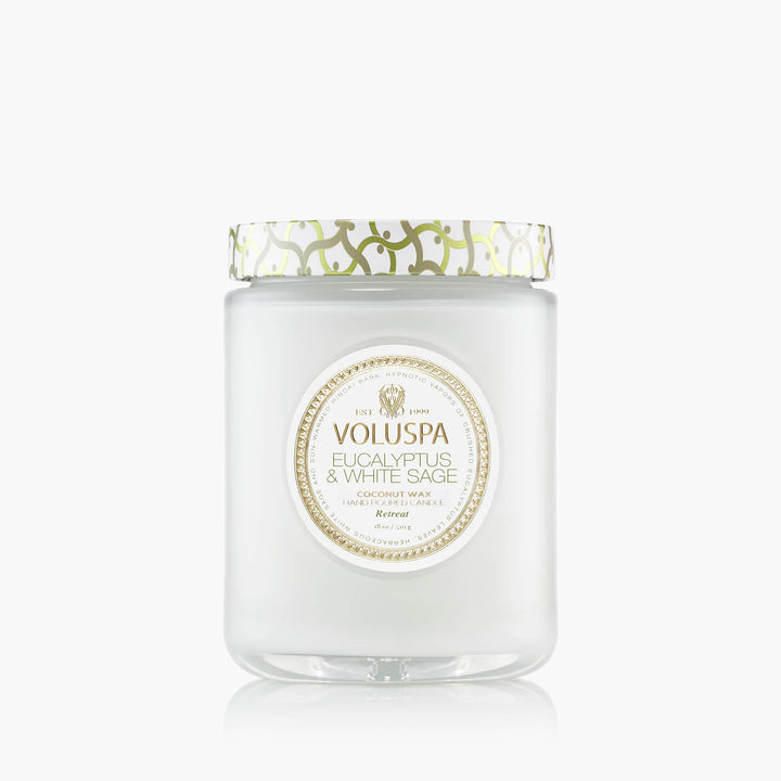 Voluspa Duftkerze Eucalyptus & White Sage | Large Jar