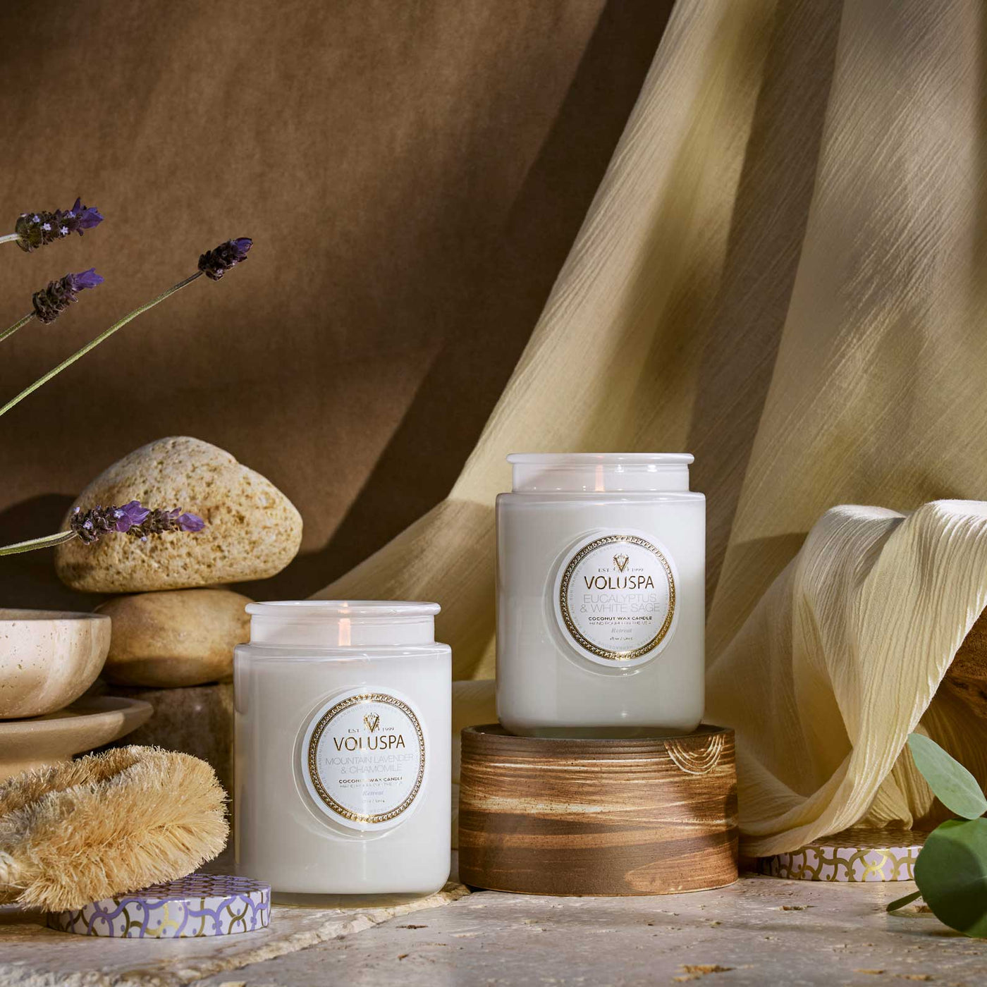 Voluspa Duftkerze Eucalyptus & White Sage | Large Jar