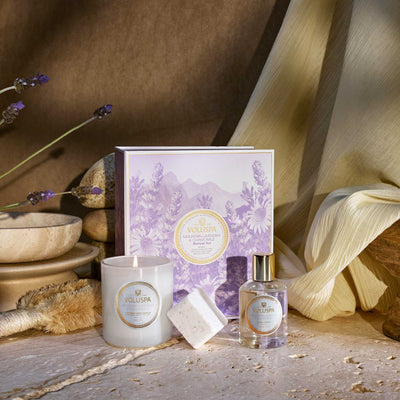 Voluspa Duftkerzen Geschenkset Mountain Lavender & Chamomile | Retreat Ritual