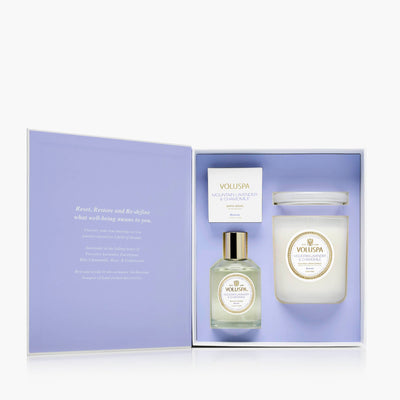 Voluspa Duftkerzen Geschenkset Mountain Lavender & Chamomile | Retreat Ritual