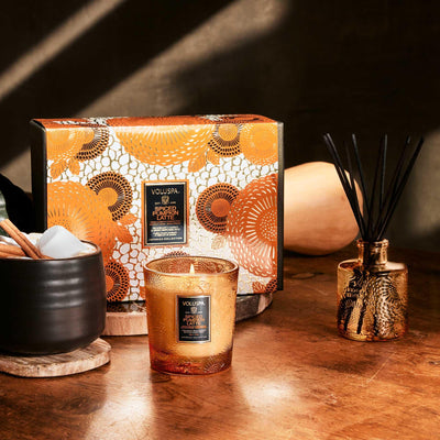 Voluspa Geschenkset Spiced Pumpkin Latte Limited Holiday Edition | Demi Candle & Diffuser