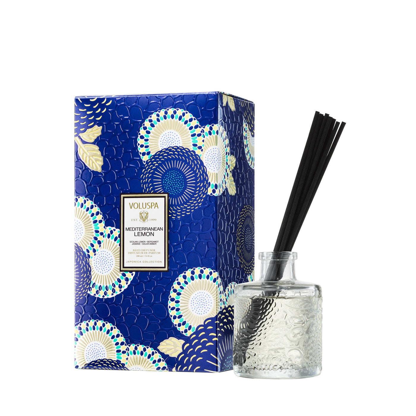 Voluspa Raumduft Mediterranean Lemon | Diffuser mit Duftstäbchen