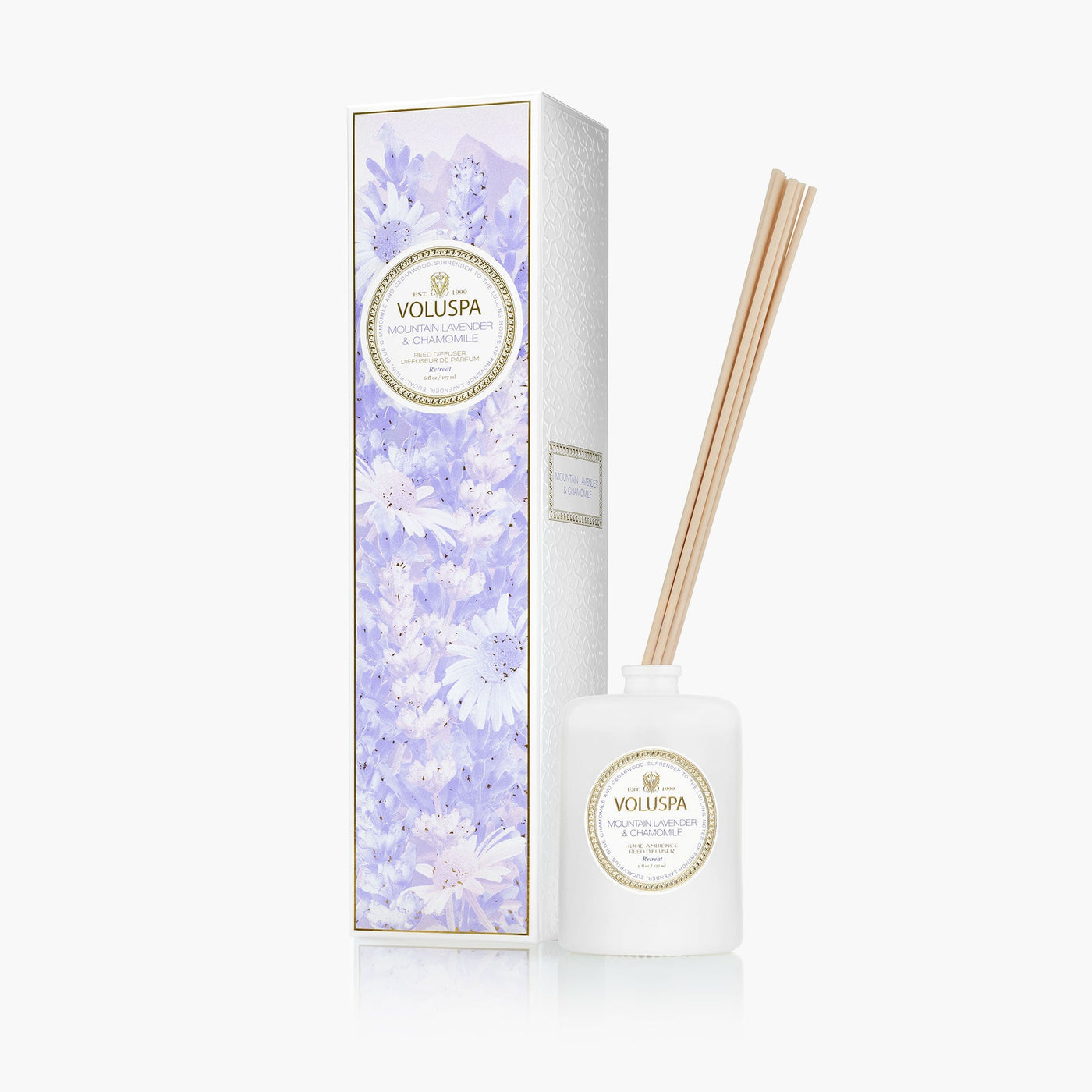 Voluspa Raumduft Mountain Lavender & Chamomile | Diffuser mit Duftstäbchen