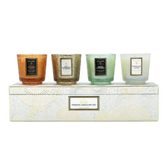 Voluspa Winter White gift set with 4 Pedestal scented candles | Holiday Collection