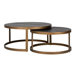 Richmond Interiors Lot De 2 Tables Basses Blackbone | Laiton