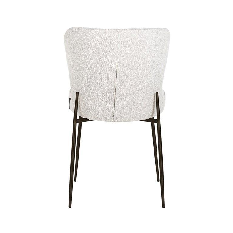Richmond Interiors Bouclé-Stuhl Darby | Weiß