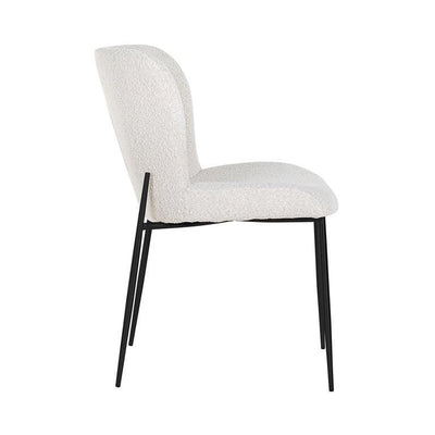 Richmond Interiors Bouclé-Stuhl Darby | Weiß