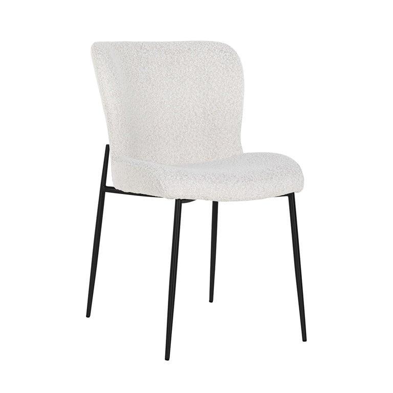 Richmond Interiors Bouclé-Stuhl Darby | Weiß