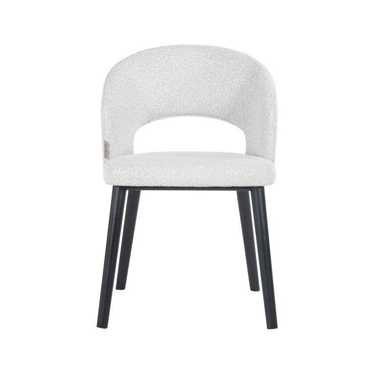 Richmond Interiors Bouclé-Stuhl Savoy | Weiß
