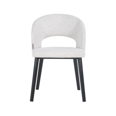 Richmond Interiors Bouclé-Stuhl Savoy | Weiß