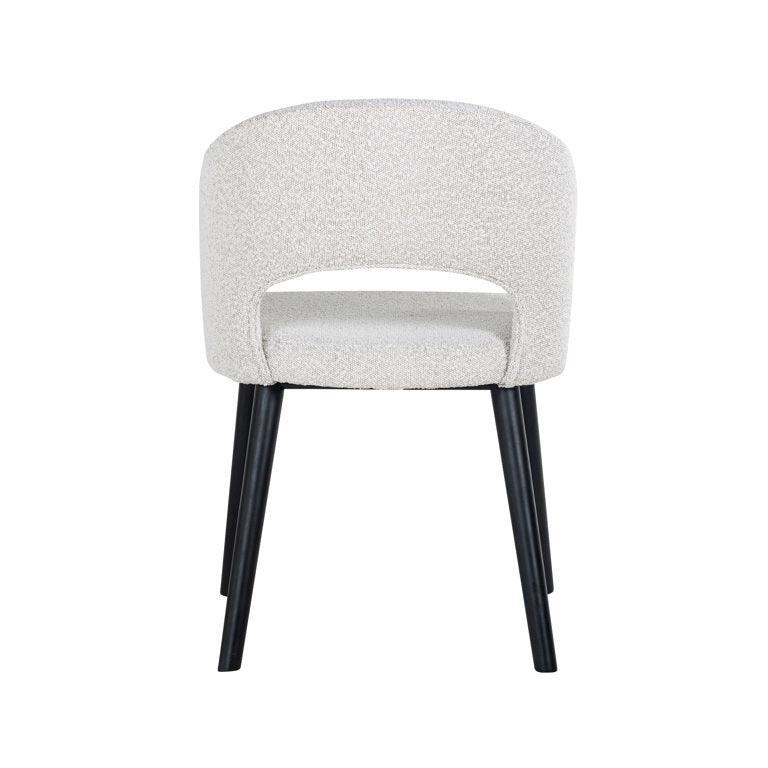 Richmond Interiors Bouclé-Stuhl Savoy | Weiß