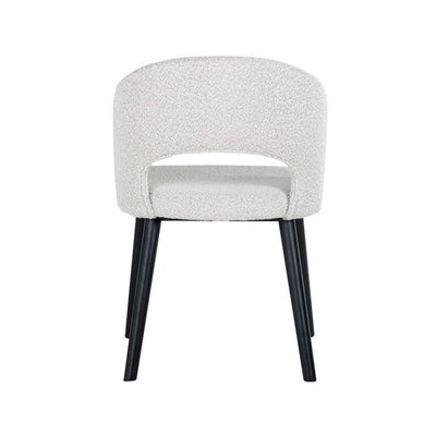 Richmond Interiors Bouclé-Stuhl Savoy | Weiß