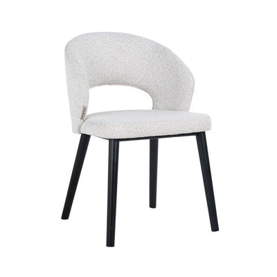 Richmond Interiors Bouclé-Stuhl Savoy | Weiß