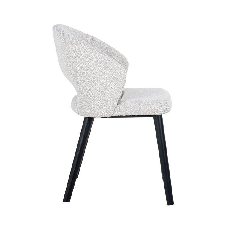 Richmond Interiors Bouclé-Stuhl Savoy | Weiß