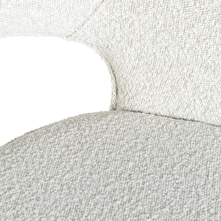 Richmond Interiors Bouclé-Stuhl Savoy | Weiß
