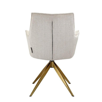 Richmond Interiors Chenille Drehstuhl Dakota mit Armlehnen | beige