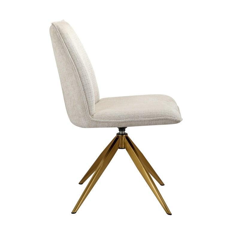 Richmond Interiors Chenille Drehstuhl Dakota | Beige