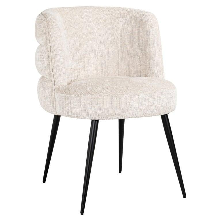 Richmond Interiors Chenille-Esszimmerstuhl Stella | Beige