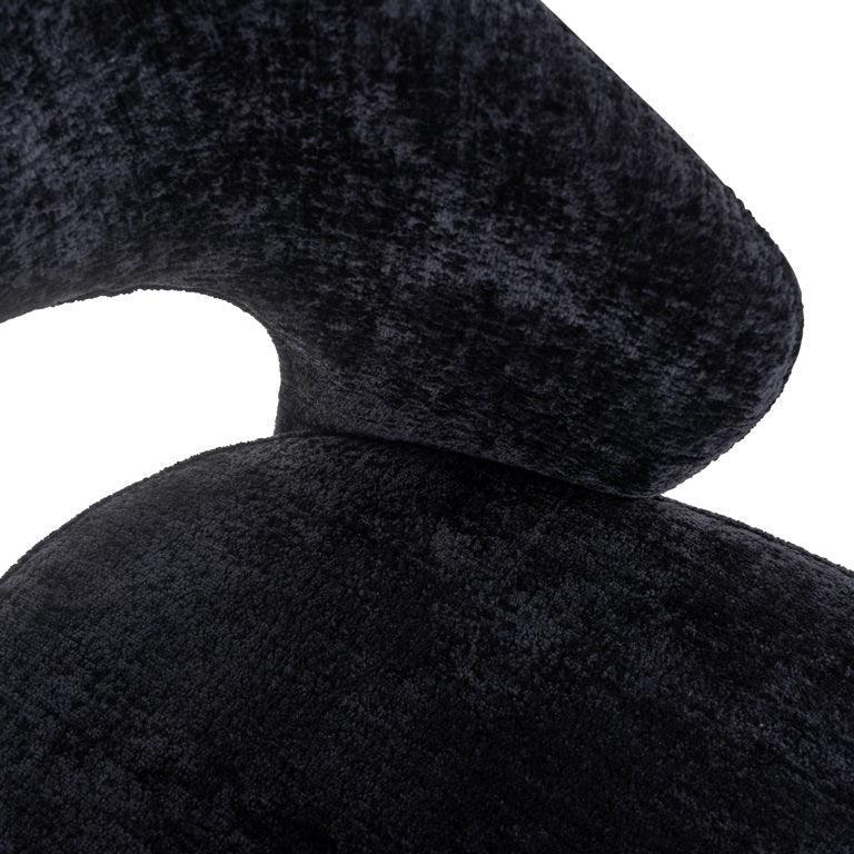 Richmond Interiors Chenille-Stuhl Savoy | Schwarz