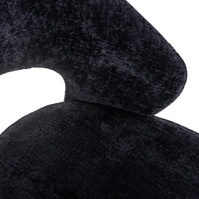 Richmond Interiors Chenille-Stuhl Savoy | Schwarz
