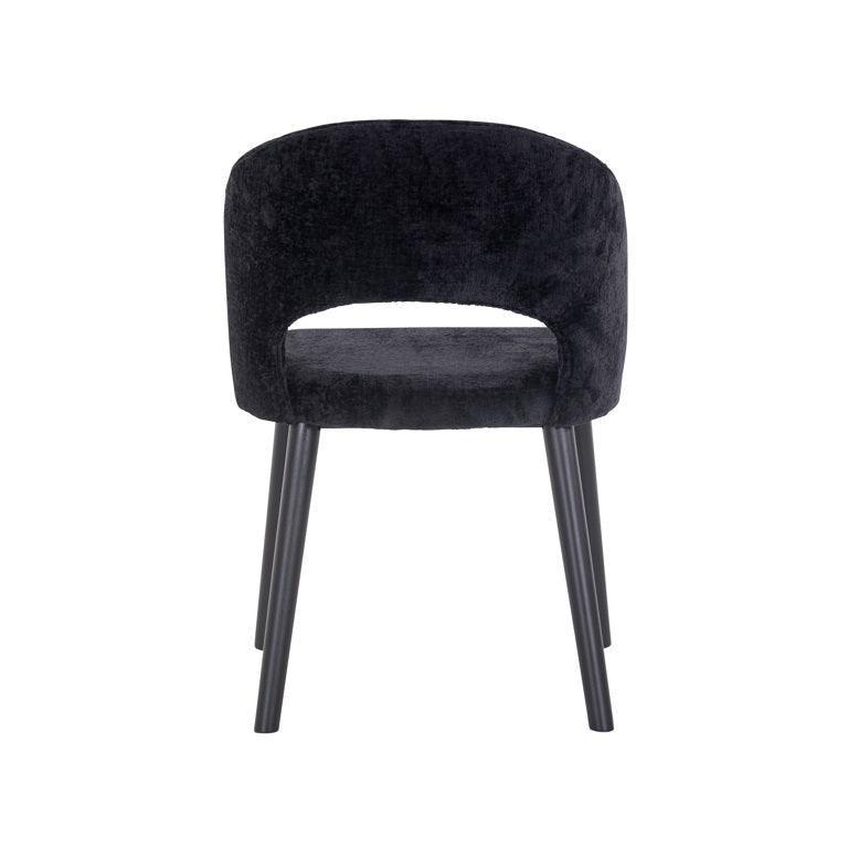 Richmond Interiors Chenille-Stuhl Savoy | Schwarz